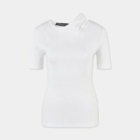 T-shirt côtelé double col Blanc Y/Project