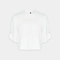 T-shirt crop Monica Blanc Mother Of Pearl