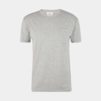 T-shirt droit Guerreiro coton uni Gris La Paz