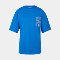 T-shirt droit Impact coton recyclé et organique Bleu Minimum