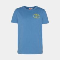 T-shirt droit Mat basic Palm en coton Bleu AO76