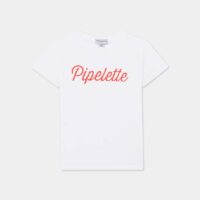 T-shirt droit Sacha message coton Blanc french disorder