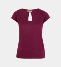 T-shirt droit Santa lin Violet Sessùn