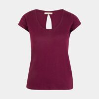 T-shirt droit Santa lin Violet Sessùn