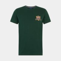 T-shirt droit coton blason Vert Gant