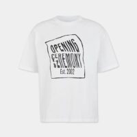 T-shirt droit coton logo Blanc Opening Ceremony