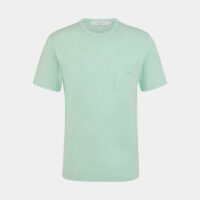 T-shirt droit coton logo renard Vert Maison Kitsuné