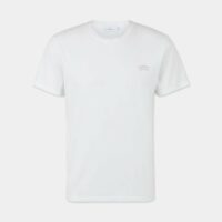 T-shirt droit coton organique lettrage Blanc Cuisse de Grenouille