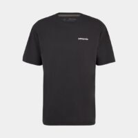 T-shirt droit coton organique signature Noir Patagonia