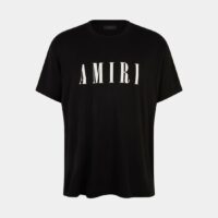 T-shirt droit coton signature Noir Amiri