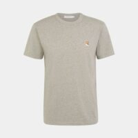 T-shirt droit coton tête de renard Gris Maison Kitsuné