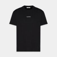 T-shirt droit imprimé Valentino en coton Noir Valentino