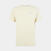 T-shirt droit message brodé coton bio Jaune Maison Labiche