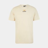 T-shirt droit signature coton Beige Hummel