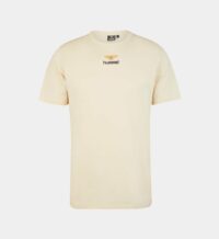 T-shirt droit signature coton Beige Hummel