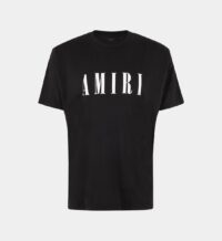 T-shirt droit signature coton Noir Amiri