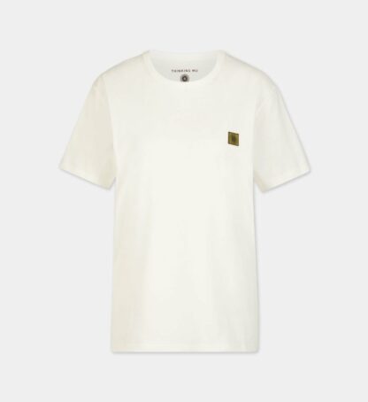 T-shirt droit soleil coton bio Blanc Thinking Mu
