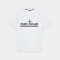 T-shirt imprimé Blanc Stone Island