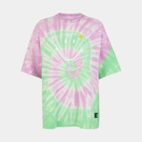 T-shirt oversize tie & dye coton x Smiley Vert Lee