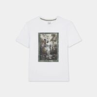 T-shirt skateur forêt coton biologique Blanc We Are Young by Ikks