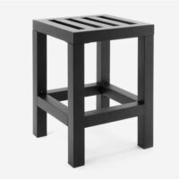 Tabouret en inox noir - PLAZZA Noir Bath Bazaar