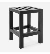 Tabouret en inox noir - PLAZZA Noir Bath Bazaar