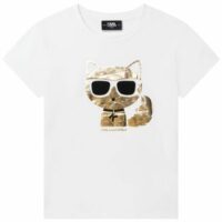 Tee-shirt manches courtes Blanc Karl Lagerfeld Kids