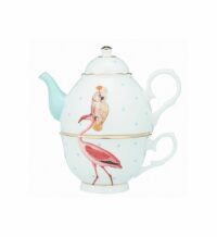 Théière solitaire flamant bleu 36 cl Multicolore Yvonne Ellen