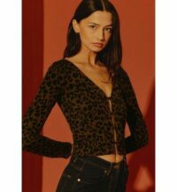 Top Gilet Leo Plush Marron Noo