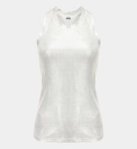Top ajusté Valutare brillant Beige Pinko