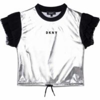 Top en maille argentée Gris Dkny