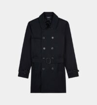 Trench homme Niolo mi-long en coton Bleu Balibaris