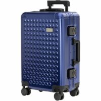 Valise cabine rigide 4R 55 cm Bleu Dot-Drops