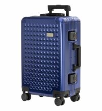 Valise cabine rigide 4R 55 cm Bleu Dot-Drops