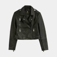 Veste ajustée Ssalli courte en cuir Noir Ted Baker