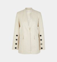 Veste blazer Maritta sans col chinée Beige By Malene Birger