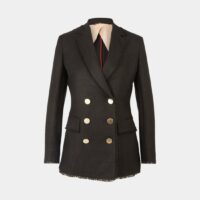 Veste blazer Tempio tweed Noir Studio Max Mara