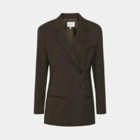 Veste blazer ajustée AlexandraGZ mi-longue Marron Gestuz