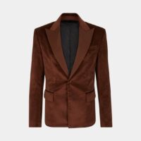 Veste blazer cintrée velours Marron Amiri