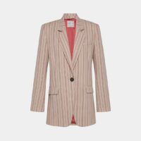 Veste blazer rayée laine mélangée Rose Forte_Forte