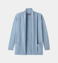 Veste cachemire femme droite Cosy mi-longue Bleu Eric Bompard