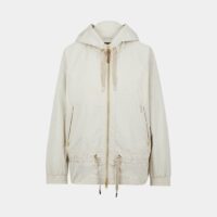 Veste coupe vent légère droite capuche Beige Woolrich