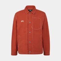 Veste courte droite en nylon Orange Stussy