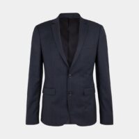 Veste de costume slim Garini carreaux laine Bleu Comptoir GL