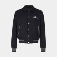 Veste droite Bones laine mélangée Noir Amiri