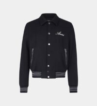 Veste droite Bones laine mélangée Noir Amiri