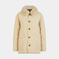 Veste droite réversible Volere col effet fourrure amovible Beige Karl Marc John