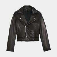 Veste en cuir Moto Noir Theory