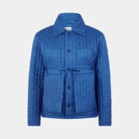 Veste matelassée droite ceinturée Bleu Craig Green