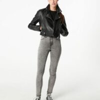 Veste biker noire - Jennyfer